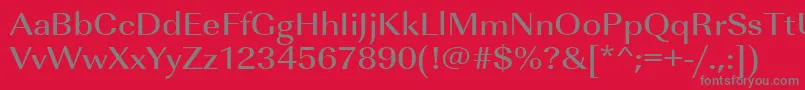 Urwimperialtmedextwid Font – Gray Fonts on Red Background