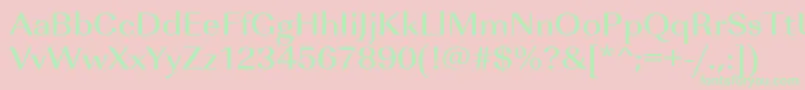 Urwimperialtmedextwid Font – Green Fonts on Pink Background