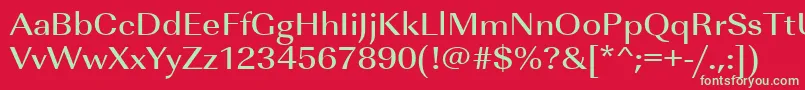 Urwimperialtmedextwid Font – Green Fonts on Red Background