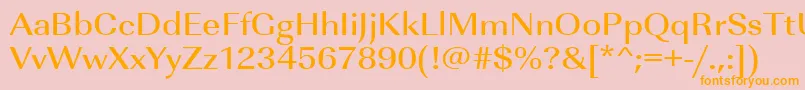 Urwimperialtmedextwid Font – Orange Fonts on Pink Background