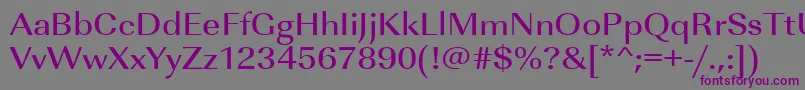 Urwimperialtmedextwid Font – Purple Fonts on Gray Background