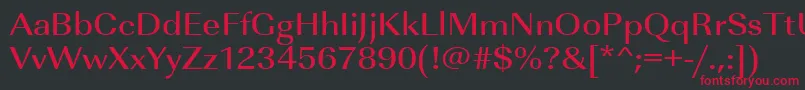 Urwimperialtmedextwid Font – Red Fonts on Black Background
