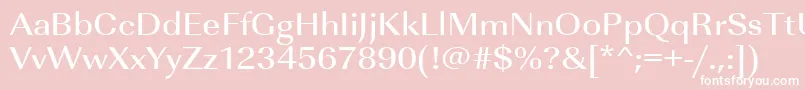 Urwimperialtmedextwid Font – White Fonts on Pink Background