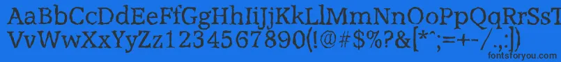 AccoladerandomRegular Font – Black Fonts on Blue Background