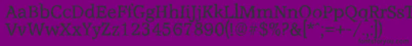 AccoladerandomRegular Font – Black Fonts on Purple Background