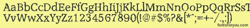 AccoladerandomRegular Font – Black Fonts on Yellow Background