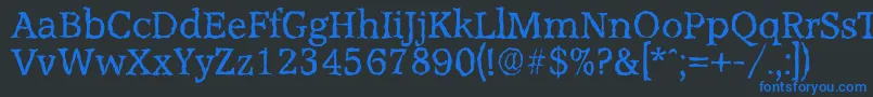 AccoladerandomRegular Font – Blue Fonts on Black Background