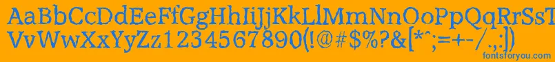 AccoladerandomRegular Font – Blue Fonts on Orange Background