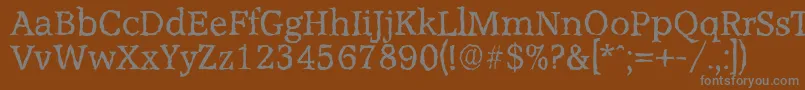 AccoladerandomRegular Font – Gray Fonts on Brown Background