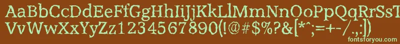 AccoladerandomRegular Font – Green Fonts on Brown Background