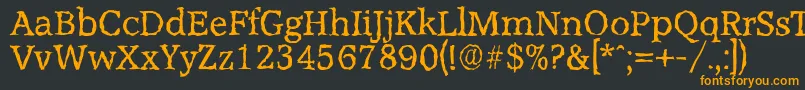 フォントAccoladerandomRegular – 黒い背景にオレンジの文字