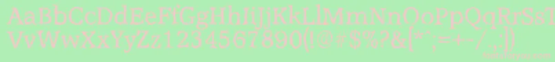 AccoladerandomRegular Font – Pink Fonts on Green Background