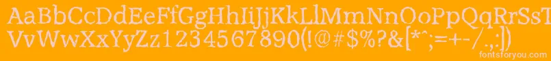 AccoladerandomRegular Font – Pink Fonts on Orange Background