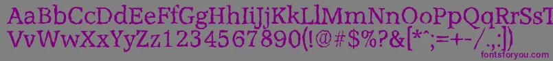 AccoladerandomRegular Font – Purple Fonts on Gray Background