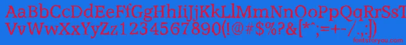 AccoladerandomRegular Font – Red Fonts on Blue Background