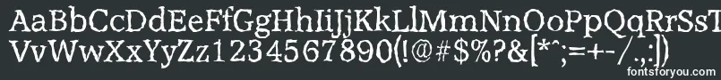 フォントAccoladerandomRegular – 黒い背景に白い文字