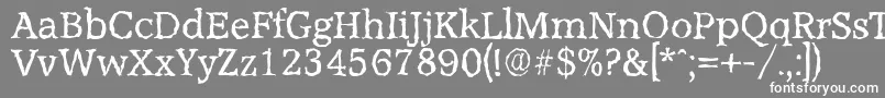 フォントAccoladerandomRegular – 灰色の背景に白い文字