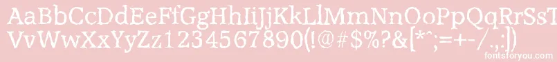 AccoladerandomRegular Font – White Fonts on Pink Background