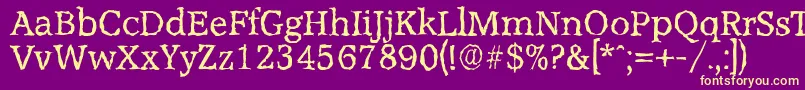 AccoladerandomRegular Font – Yellow Fonts on Purple Background