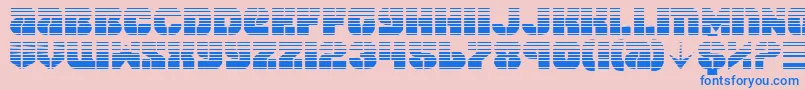 フォントSpacec5g2 – ピンクの背景に青い文字