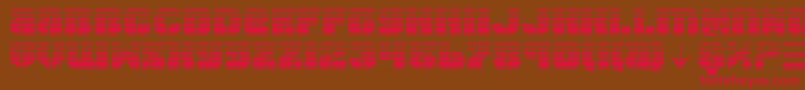 Spacec5g2-Schriftart – Rote Schriften auf braunem Hintergrund