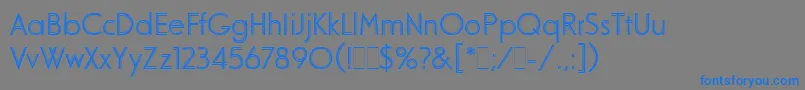 OdessaLetPlain.1.0 Font – Blue Fonts on Gray Background
