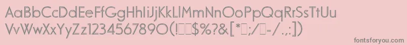 Шрифт OdessaLetPlain.1.0 – серые шрифты на розовом фоне