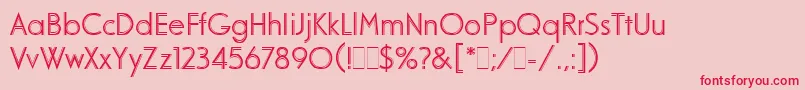 OdessaLetPlain.1.0-Schriftart – Rote Schriften auf rosa Hintergrund
