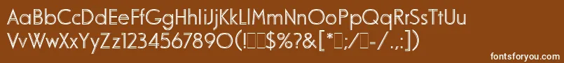 Шрифт OdessaLetPlain.1.0 – белые шрифты на коричневом фоне