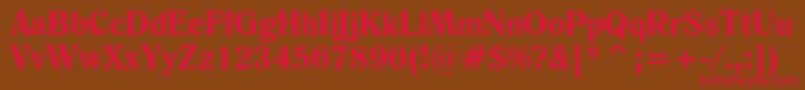 RomanaBoldBt Font – Red Fonts on Brown Background