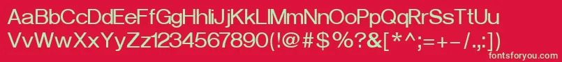 VeronaCyrillicBold Font – Green Fonts on Red Background
