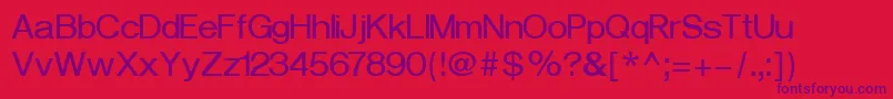 Fonte VeronaCyrillicBold – fontes roxas em um fundo vermelho