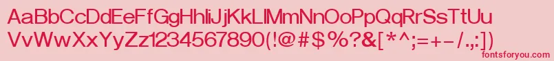 VeronaCyrillicBold Font – Red Fonts on Pink Background