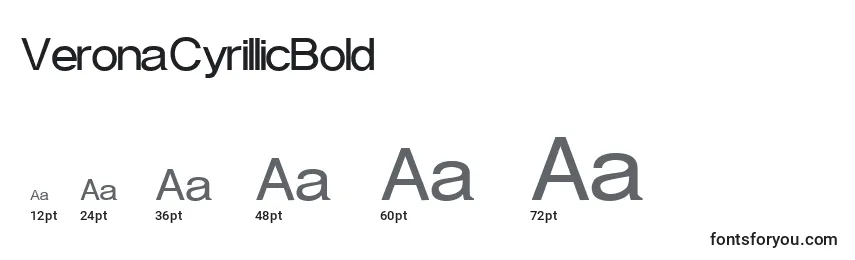 VeronaCyrillicBold Font Sizes