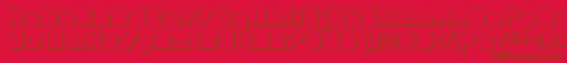 CortenClosedfatextruded-Schriftart – Braune Schriften auf rotem Hintergrund