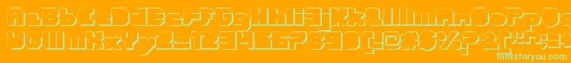 More about CortenClosedfatextruded Font CortenClosedfatextruded Font – Green Fonts on Orange Background