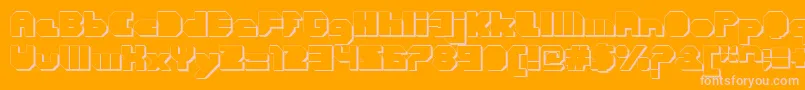 CortenClosedfatextruded Font – Pink Fonts on Orange Background