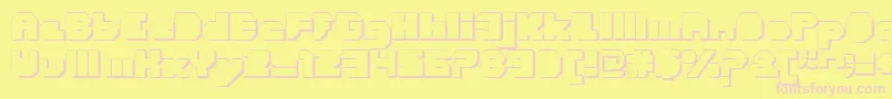 CortenClosedfatextruded Font – Pink Fonts on Yellow Background