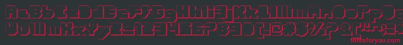 Шрифт CortenClosedfatextruded – красные шрифты на чёрном фоне