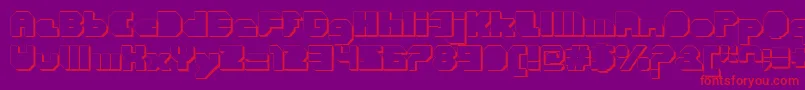 CortenClosedfatextruded Font – Red Fonts on Purple Background