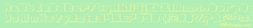 CortenClosedfatextruded Font – Yellow Fonts on Green Background