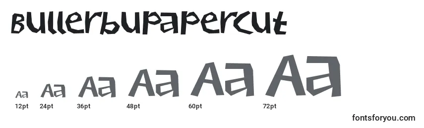 Bullerbupapercut Font Sizes
