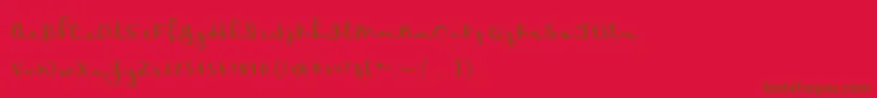 BmdMeadowbrook Font – Brown Fonts on Red Background