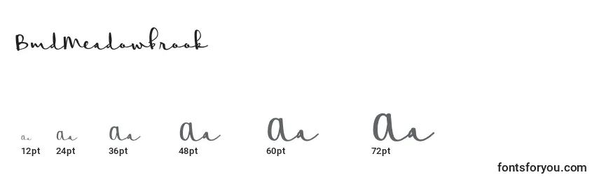 BmdMeadowbrook Font Sizes