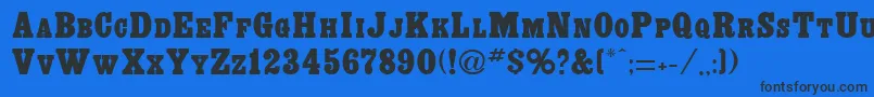 ExclaimRegular Font – Black Fonts on Blue Background