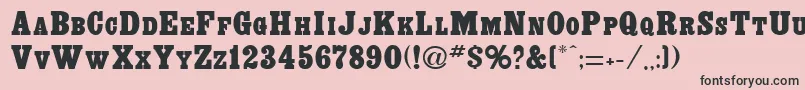 ExclaimRegular Font – Black Fonts on Pink Background