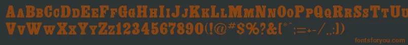 ExclaimRegular Font – Brown Fonts on Black Background