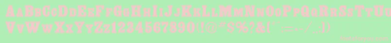 ExclaimRegular Font – Pink Fonts on Green Background