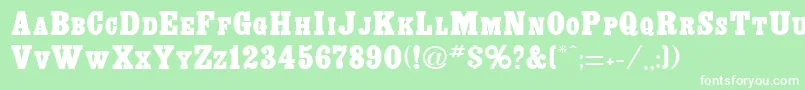 Więcej informacji o czcionce ExclaimRegular Czcionka ExclaimRegular – białe czcionki na zielonym tle