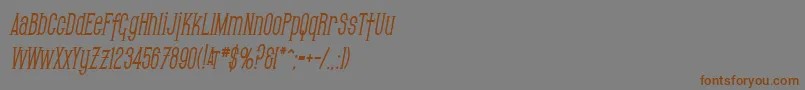 SfGothicanCondensedBoldOblique Font – Brown Fonts on Gray Background